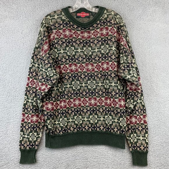 Vintage Stone Haven  Knit Ramie Cotton Crewneck Sweater L - Picture 1 of 9